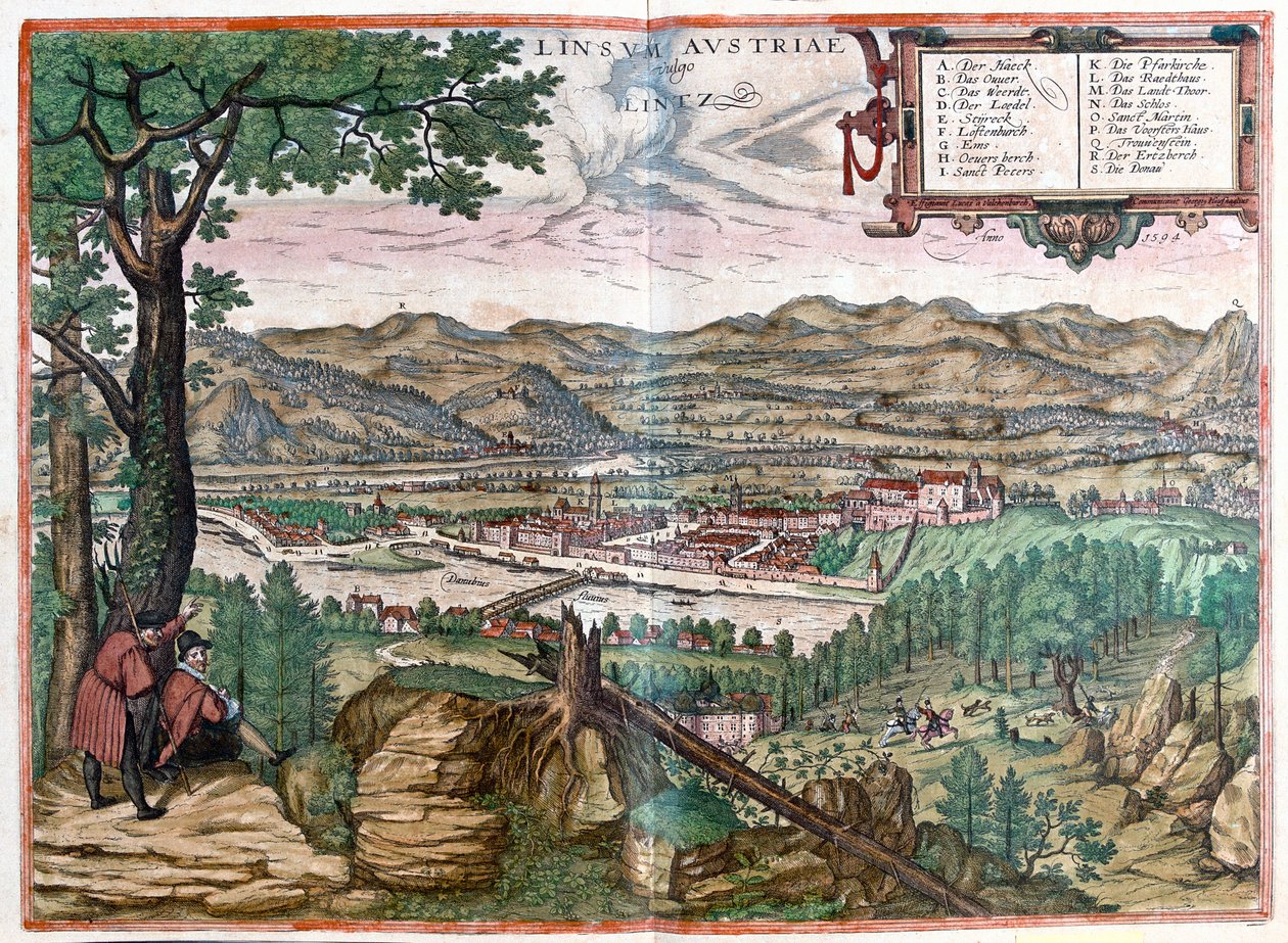 Linz, Áustria de Franz Hogenberg