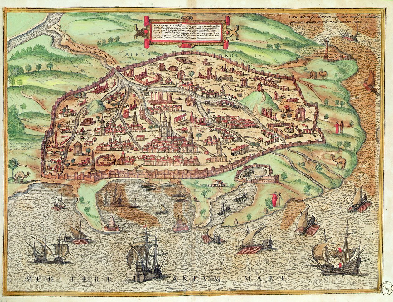 Mapa de de &39;World New York de 1572 de Franz Hogenberg