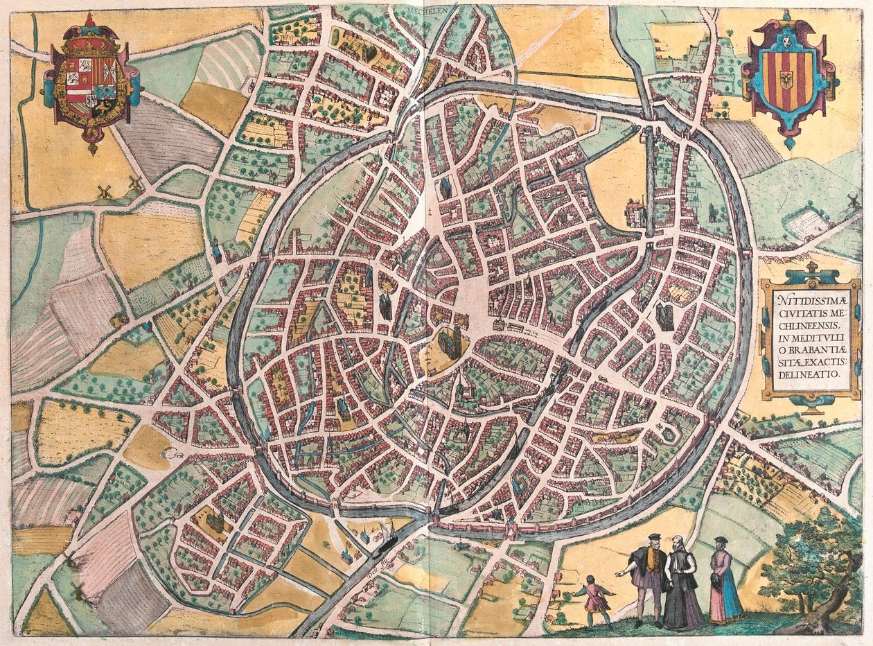 Mechelen, Bélgica (gravura de Franz Hogenberg