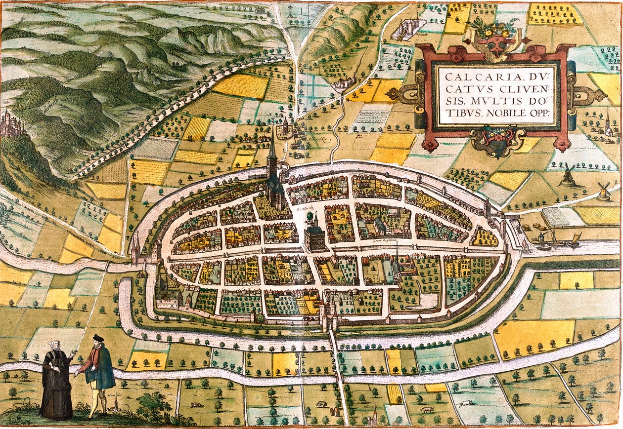 Plano de Kalkar (Calcaria), Alemanha (gravura de Franz Hogenberg