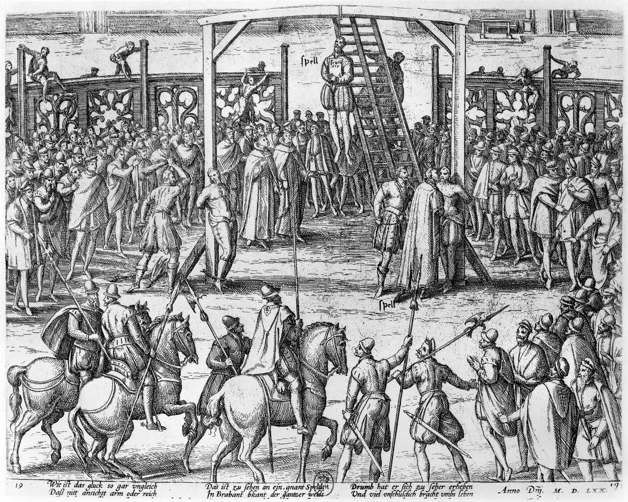 Cenas de pendurar na Flandres, 1570 de Franz Hogenberg
