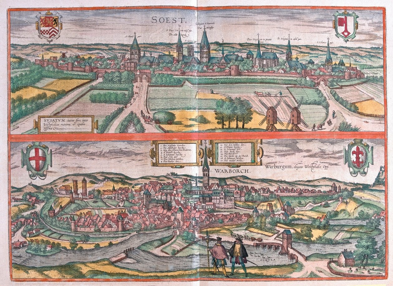 Soest e Warburg, Alemanha (gravura de Franz Hogenberg