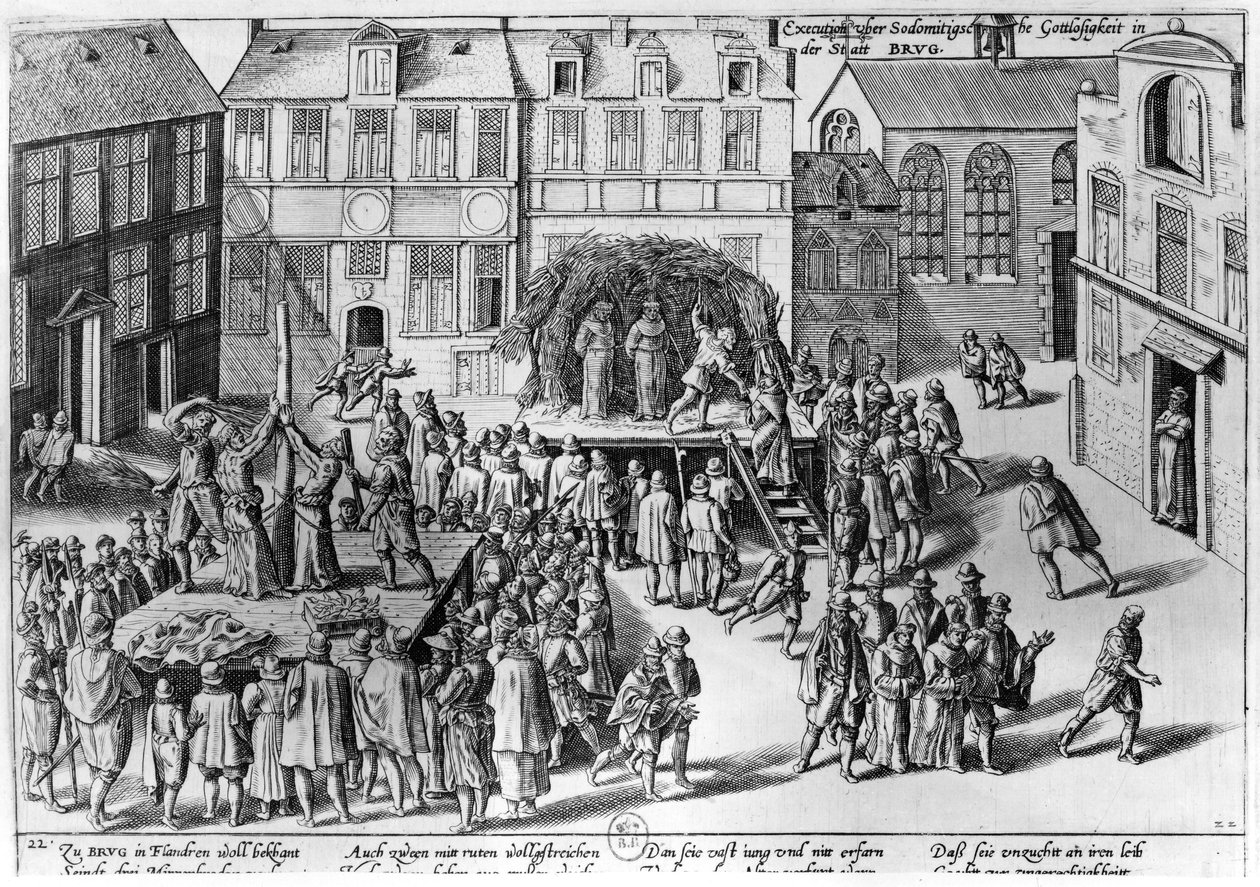 Participação em Bruges durante o governo de Fernando Álvarez de Toledo (1508-82) Duque de Alba de Franz Hogenberg