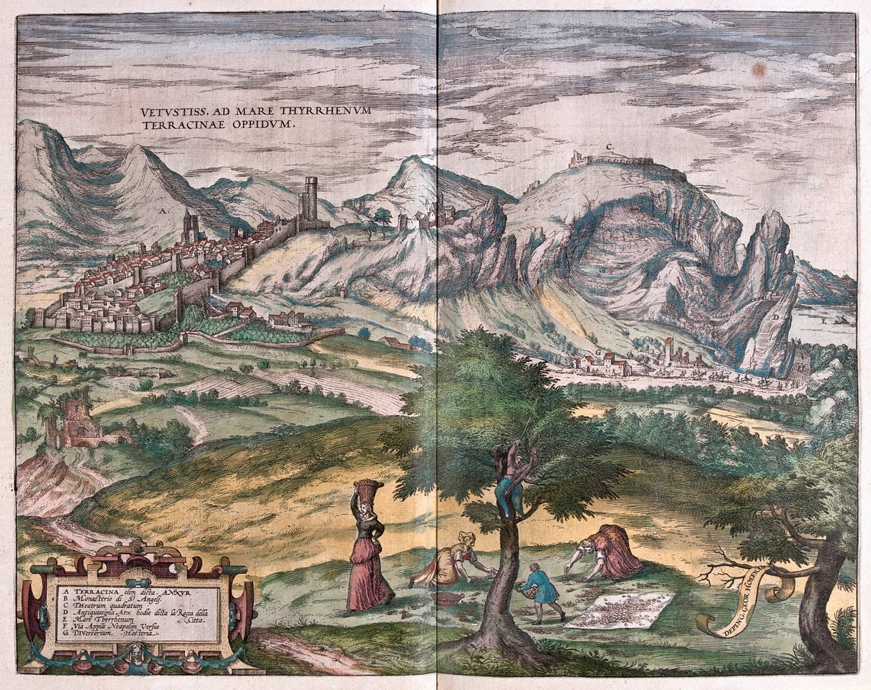Terracina, Itália (gravura de Franz Hogenberg