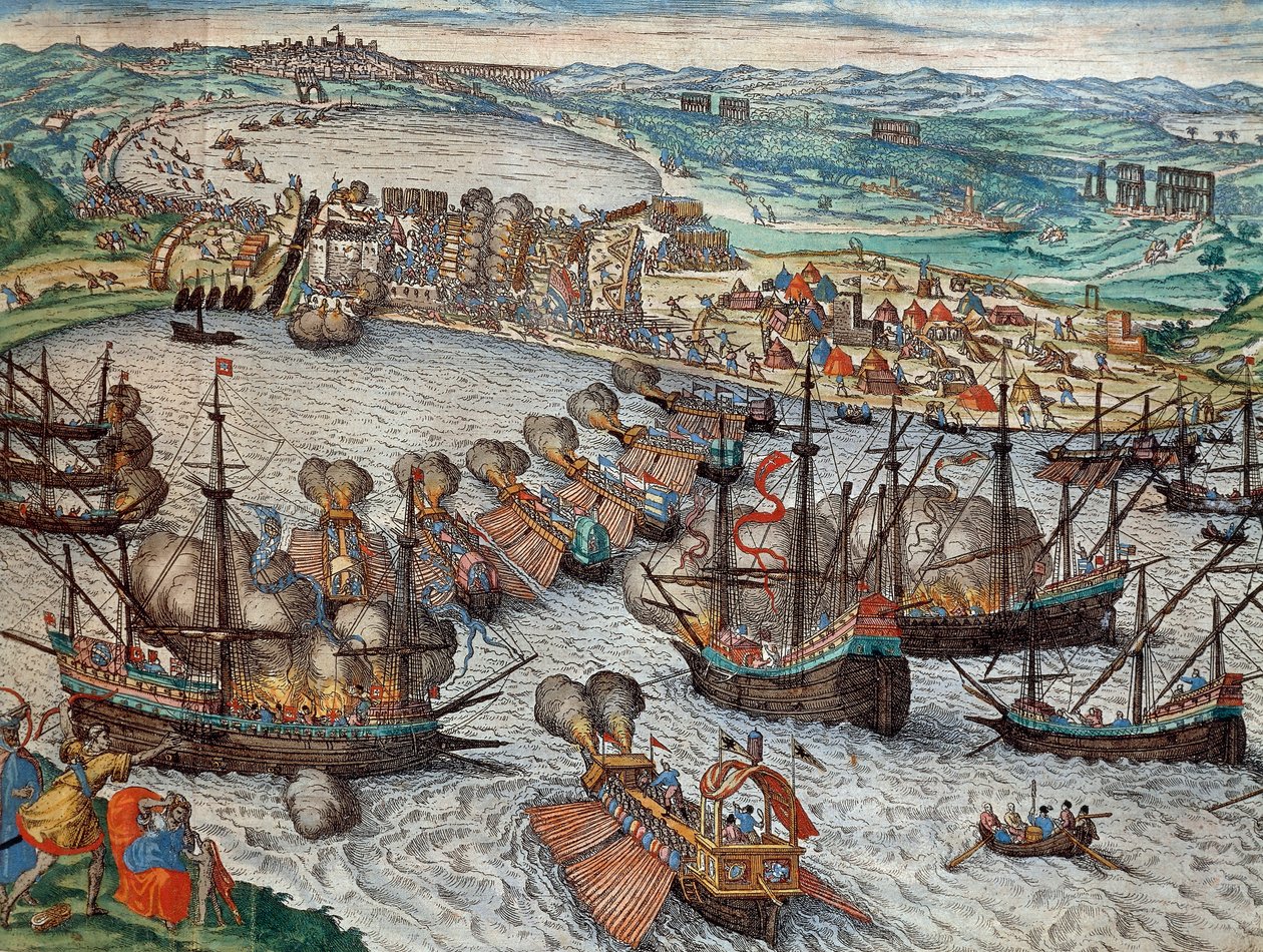 A captura de La Goulette e Tunis por Charles V de Franz Hogenberg
