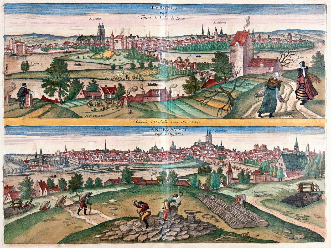 Excursões - Angers, o jardim da França de Franz Hogenberg