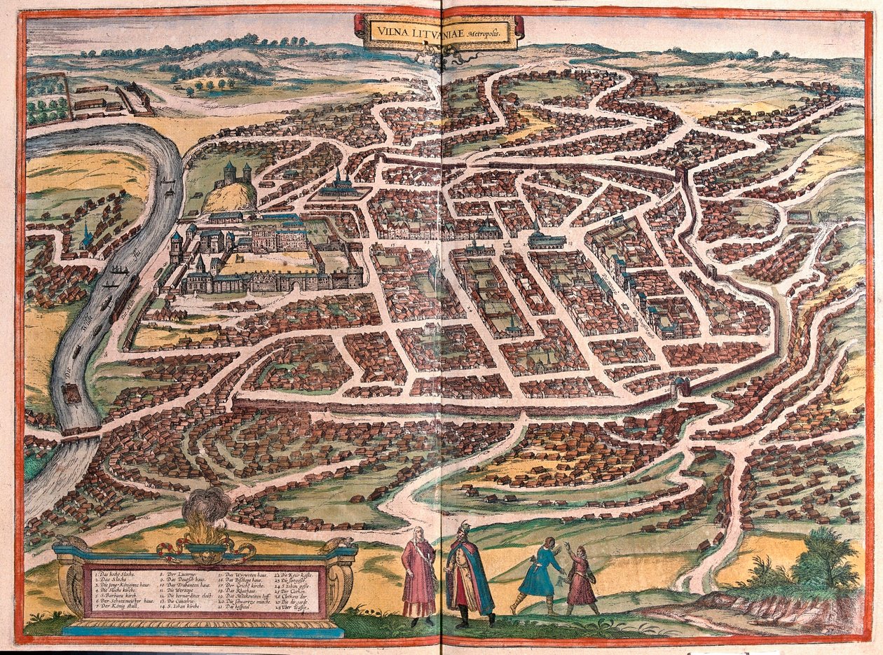 Vilnius, Lituânia (gravura de Franz Hogenberg