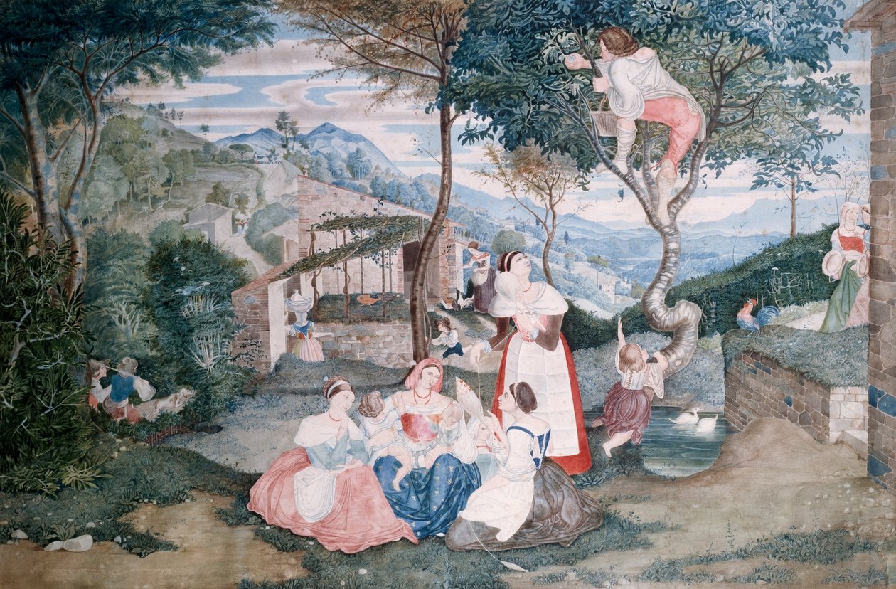 Alemão: Italienisches Landleben Vida rural italiana de Franz Horny