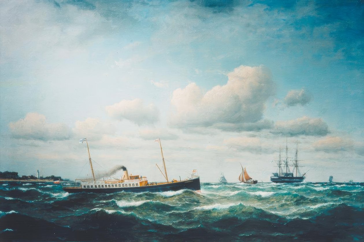 Post steamer Stephan &39;no mar Báltico de Franz Hünten