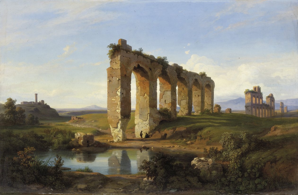 O Aqueduto Claudio, 1850 de Franz Jnr Knebel