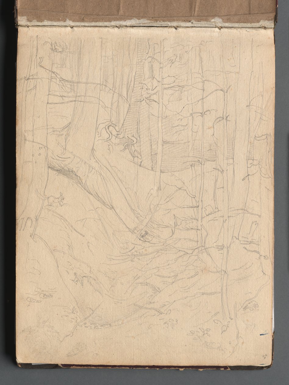 Álbum com Vistas de Roma e Arredores, Estudos Paisagísticos, página 01a: Paisagem Romana. de Franz Johann Heinrich Nadorp