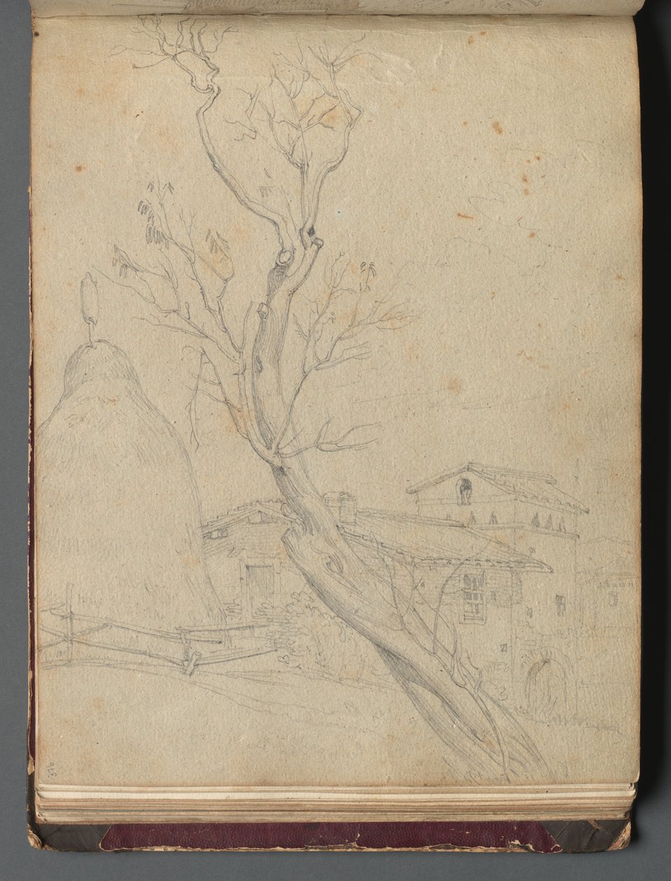 Álbum com Vistas de Roma e Arredores, Estudos da Paisagem, página 37b: Paisagem Romana. de Franz Johann Heinrich Nadorp