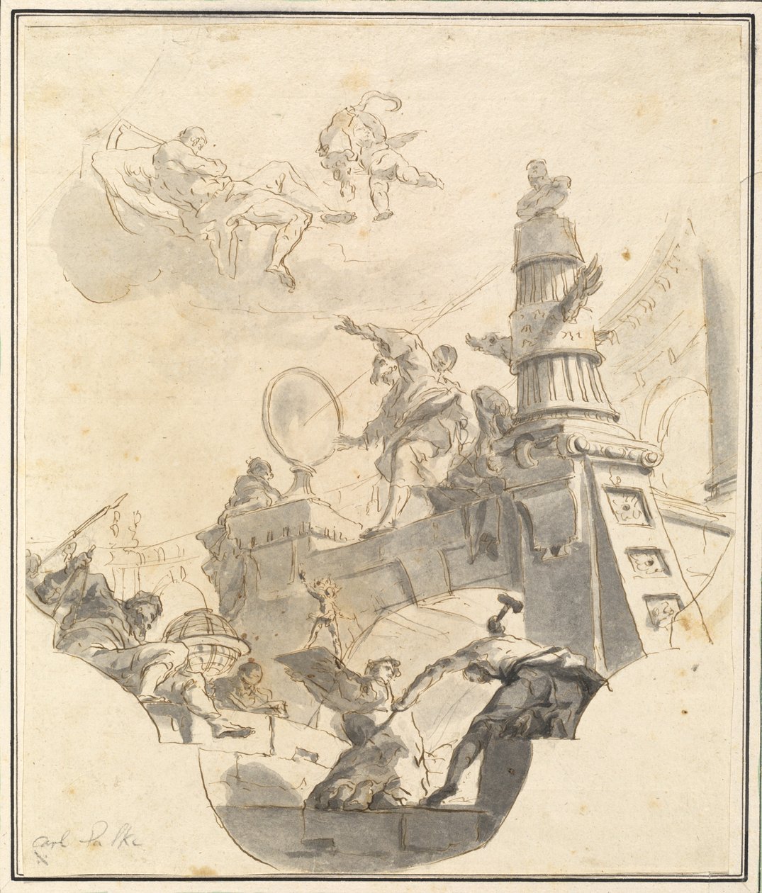 Uma alegoria da sabedoria e das artes de Franz Karl Palko