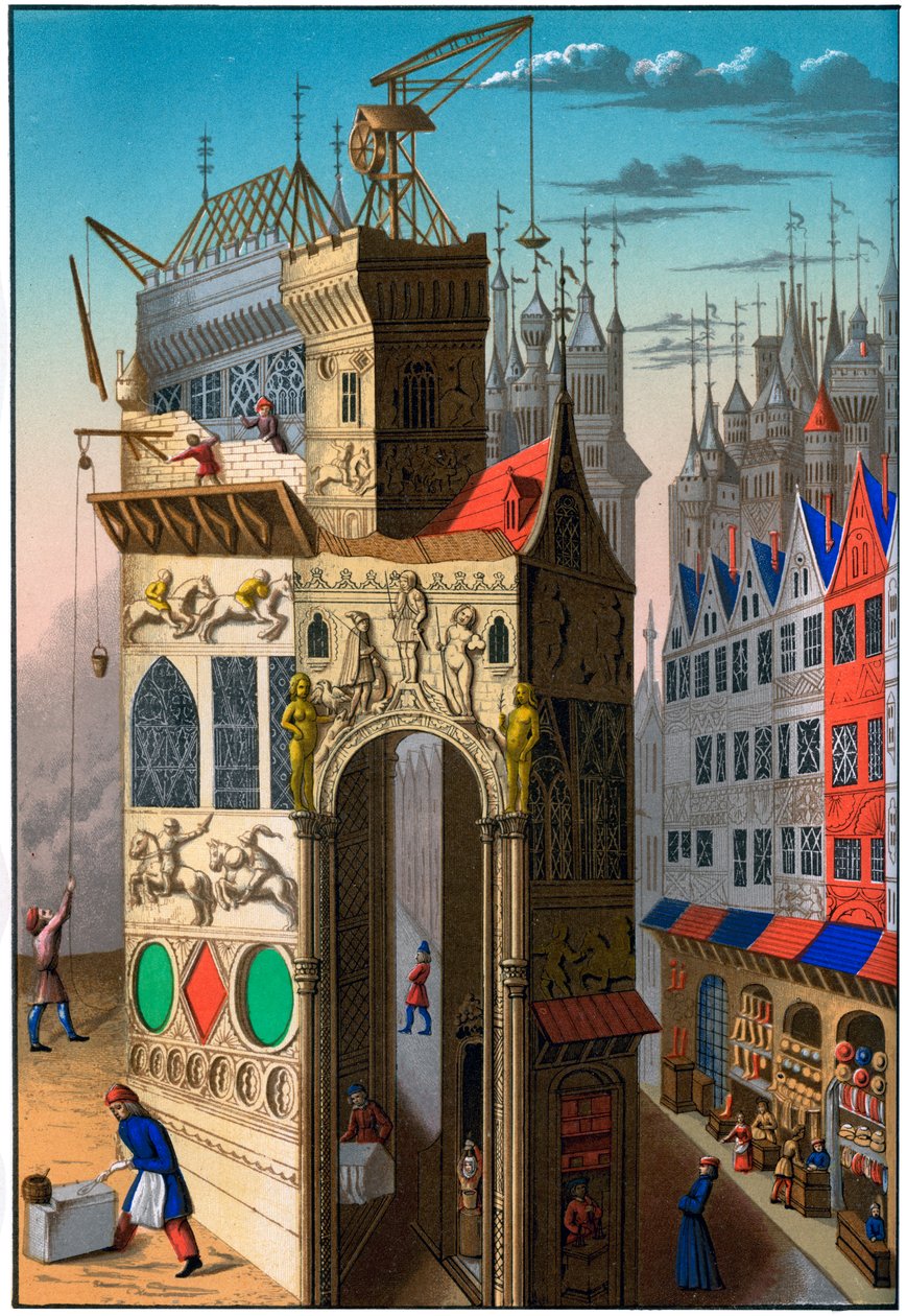 Construção civil, França, século XV 1849. de Franz Kellerhoven