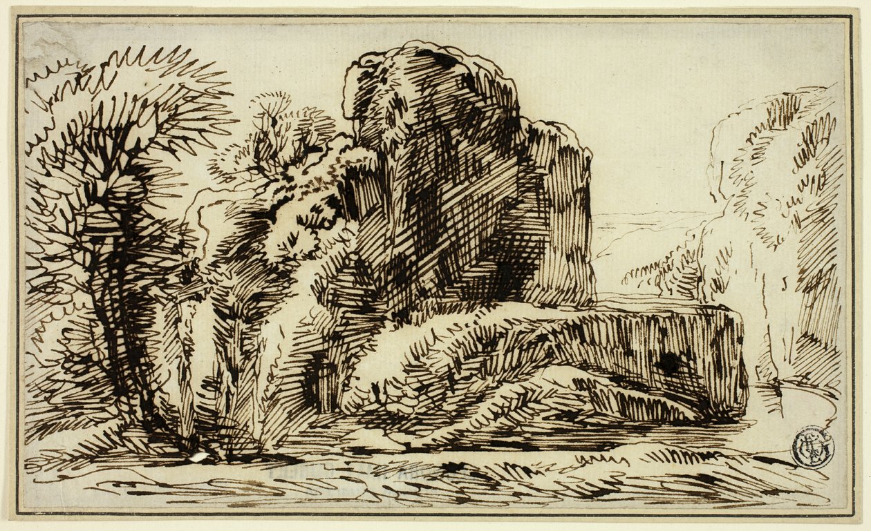 Rochas, árvores e rio de Franz Kobell