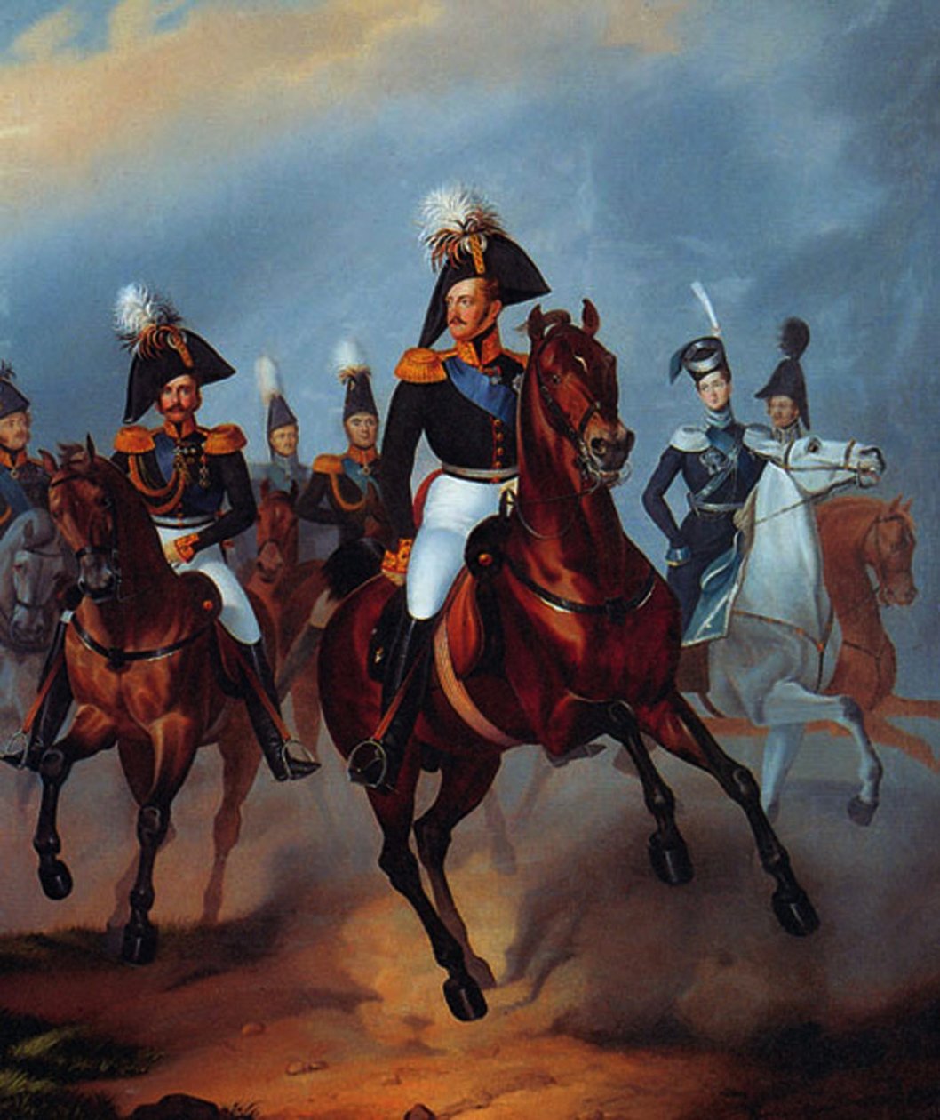Nicolau I com seus oficiais, 1835 de Franz Krüger