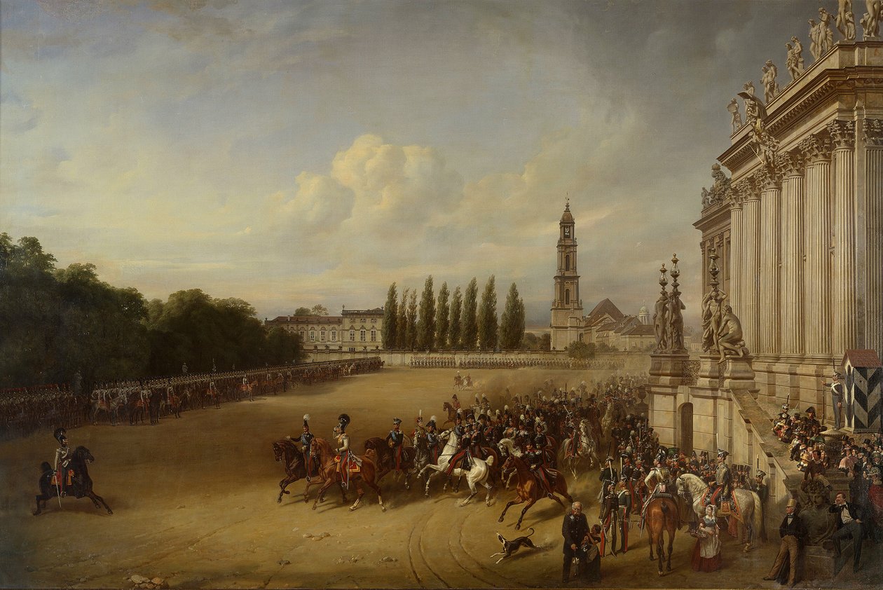 Parada em Potsdam no ano de 1817 de Franz Krüger