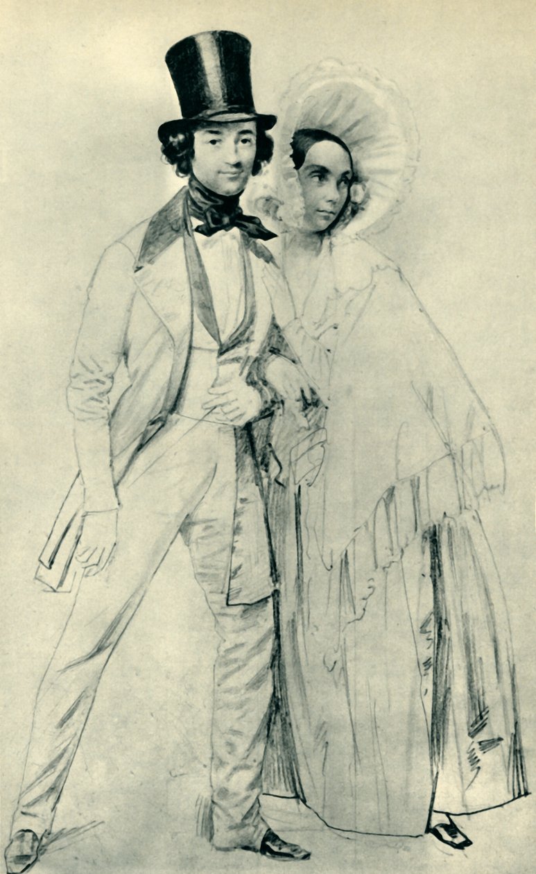 Paul e Amalie Taglioni, 1839, 1943. de Franz Krüger