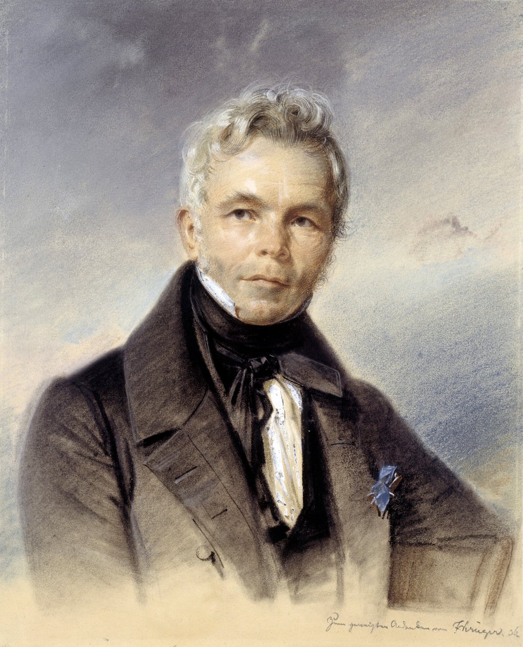 Retrato de Karl Friedrich Schinkel (1781-1841), peintre et architecte prussien - par Krueger, Franz (1797-1857) de Franz Krüger