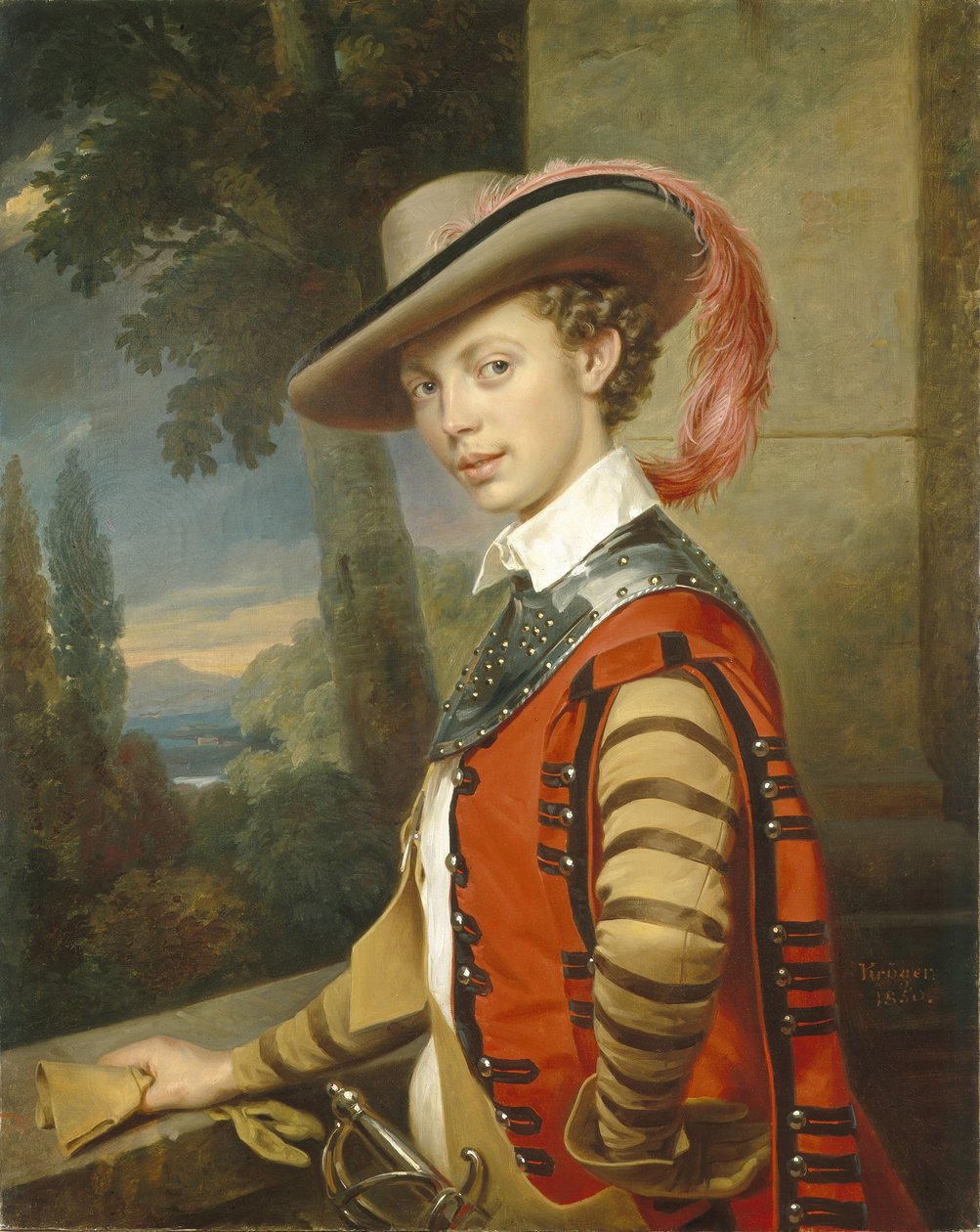 Retrato do príncipe Nikolai Saltykov em fantasia, 1850 de Franz Krüger