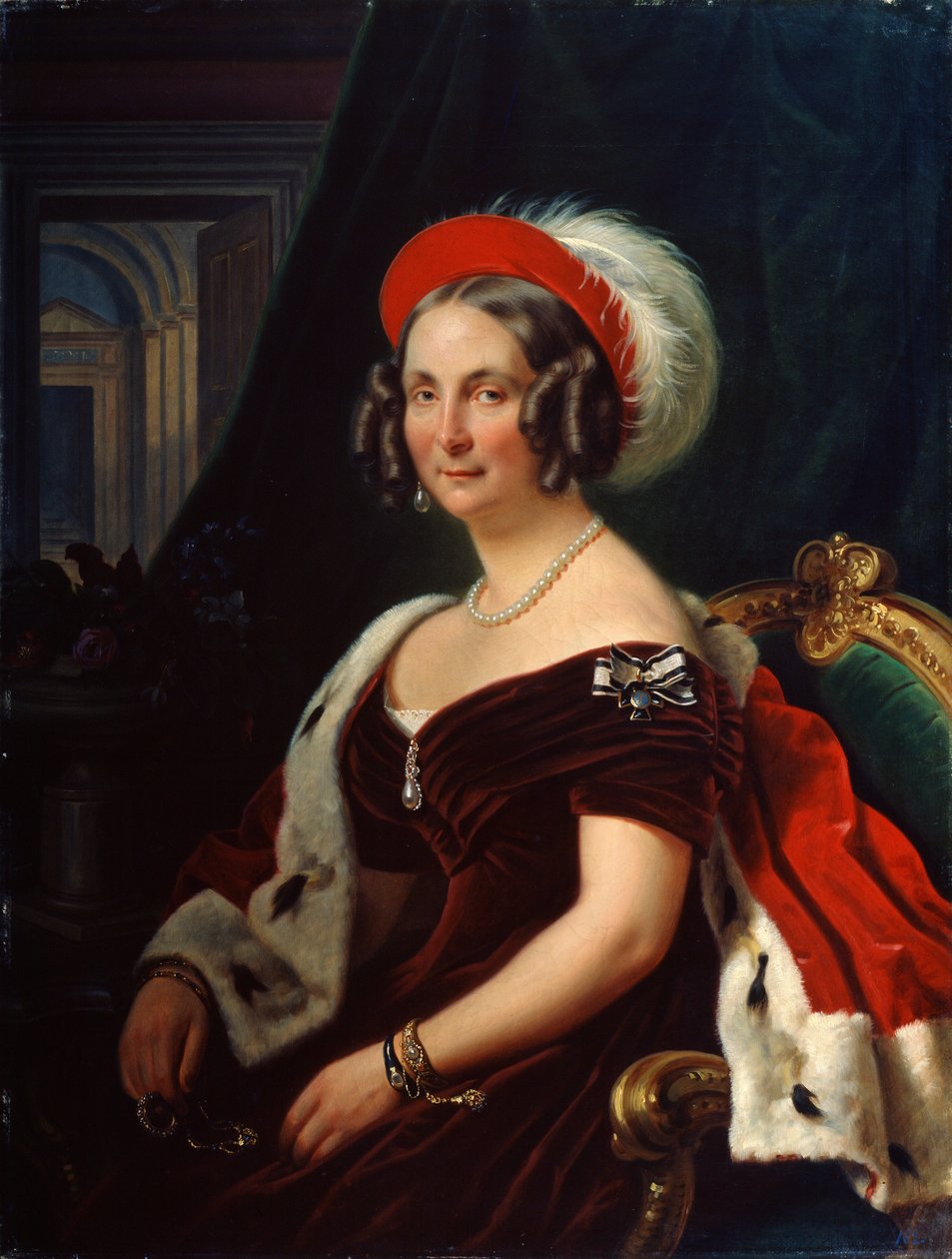 Retrato da rainha Frederica de Hanôver, 1778-1841, século XIX. de Franz Krüger