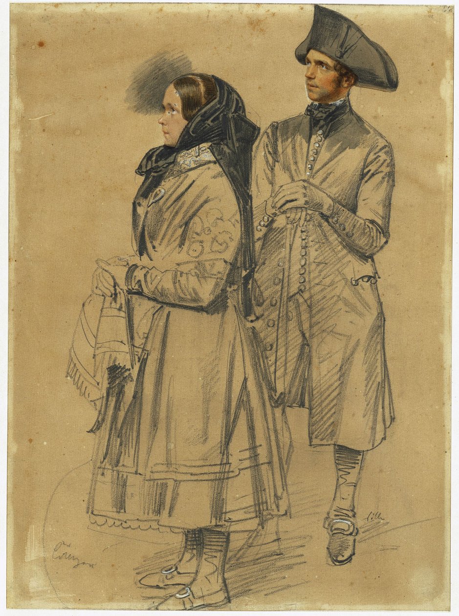 Casal de agricultores da região de Spreewald de Franz Krüger