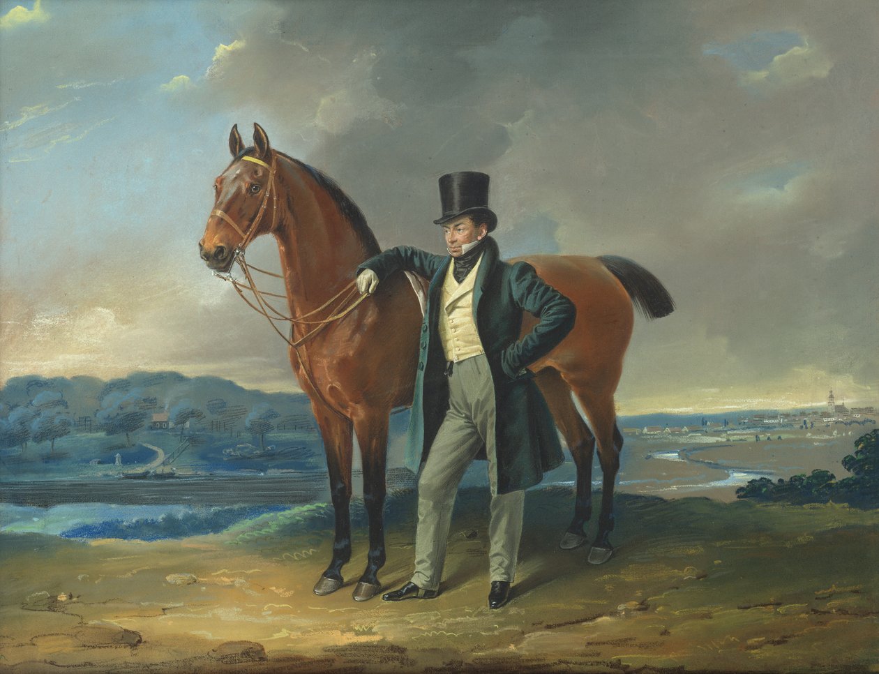 Wilhelm Christian Benecke von Groditzberg, 1828 (pastel sobre papel colocado sobre tela) de Franz Krüger