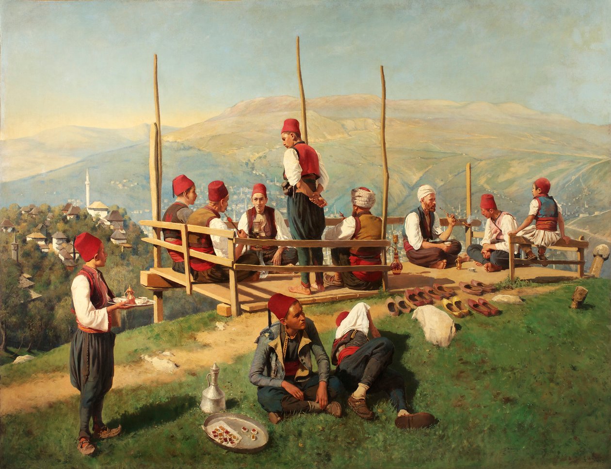 Cafetaria turca em Sarajevo de Franz Leo Ruben