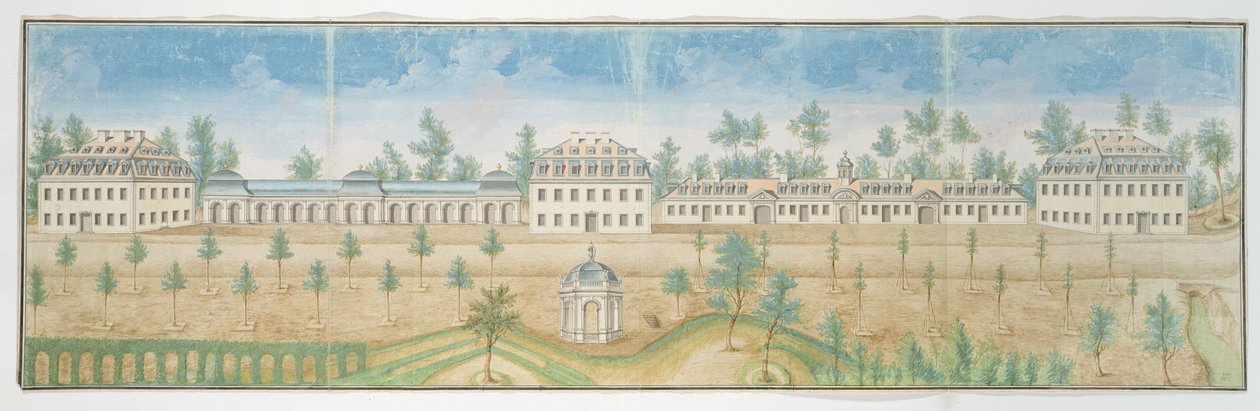 Wilhelmsbad (wc e lápis sobre papel) de Franz Ludwig Cancrin