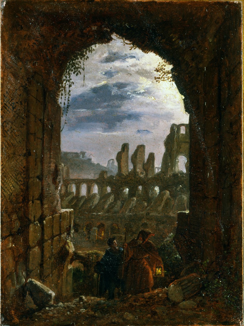 O Coliseu ao luar, c.1826-30 de Franz Ludwig Catel