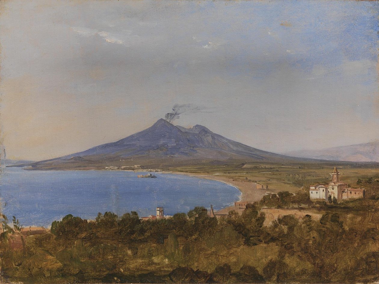 O Golfo de Nápoles com o Vesúvio de Franz Ludwig Catel