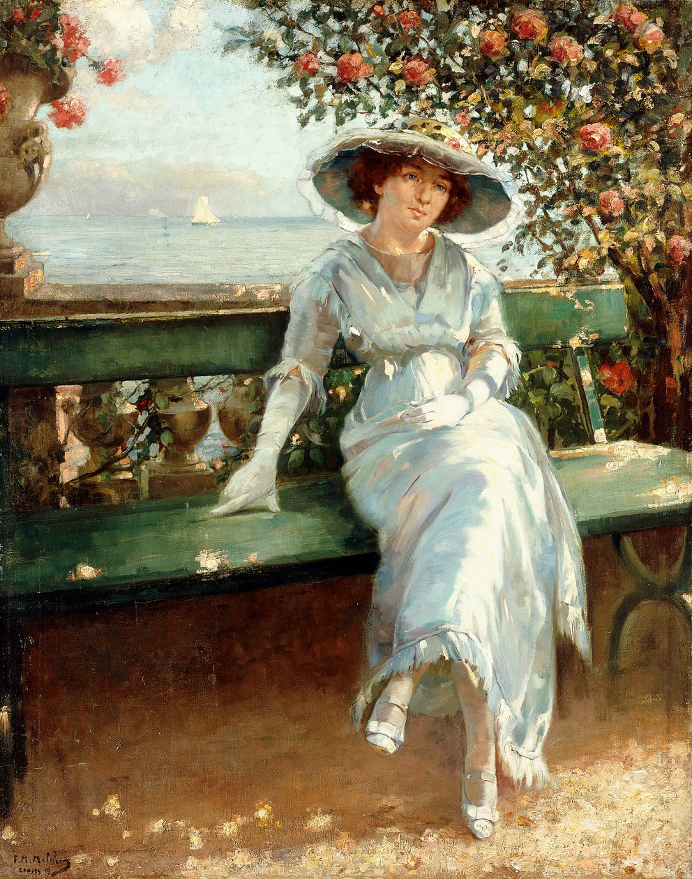 Tarde à beira-mar, Cannes de Franz M. Melchers