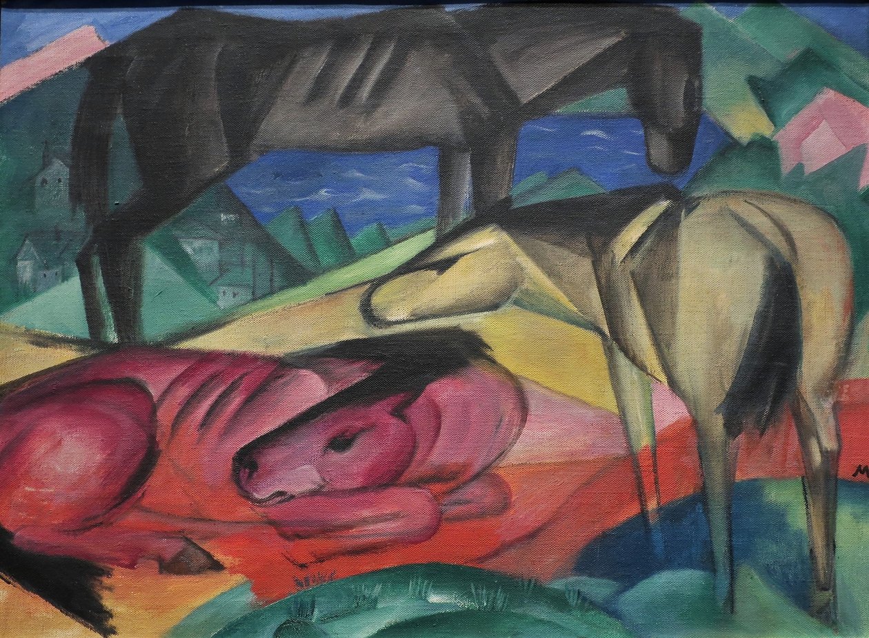 1913 Franz Marc Três cavalos II de Franz Marc