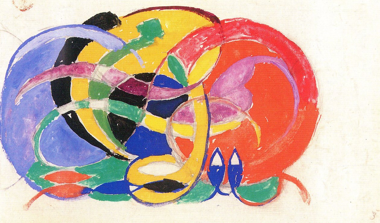Composição abstrata de Franz Marc