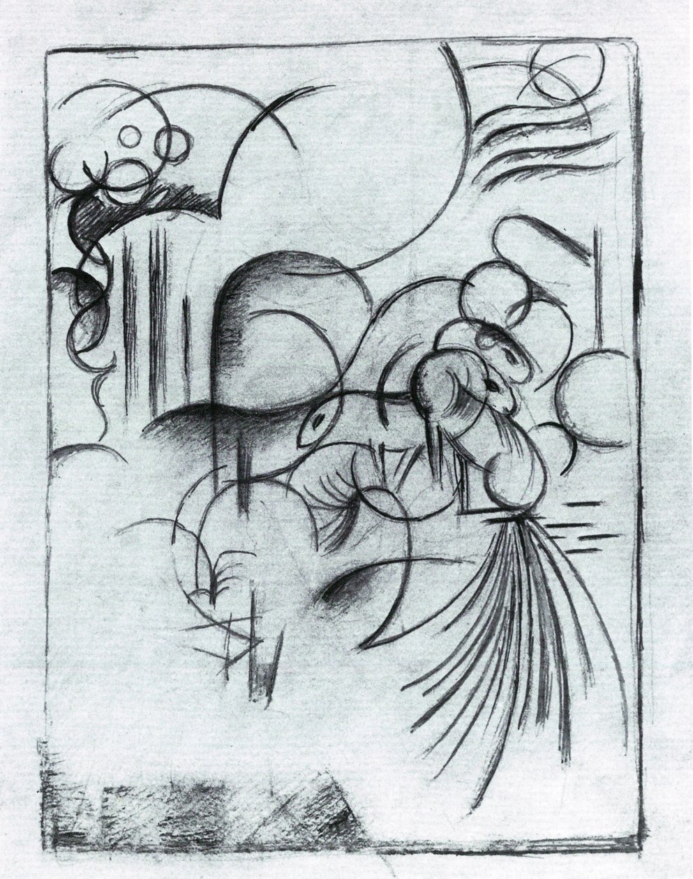 Composição abstrata de Franz Marc