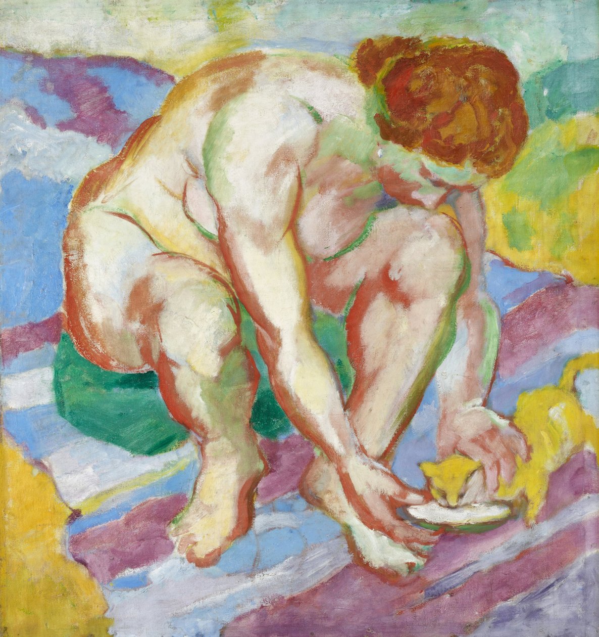 Nua com gato de Franz Marc