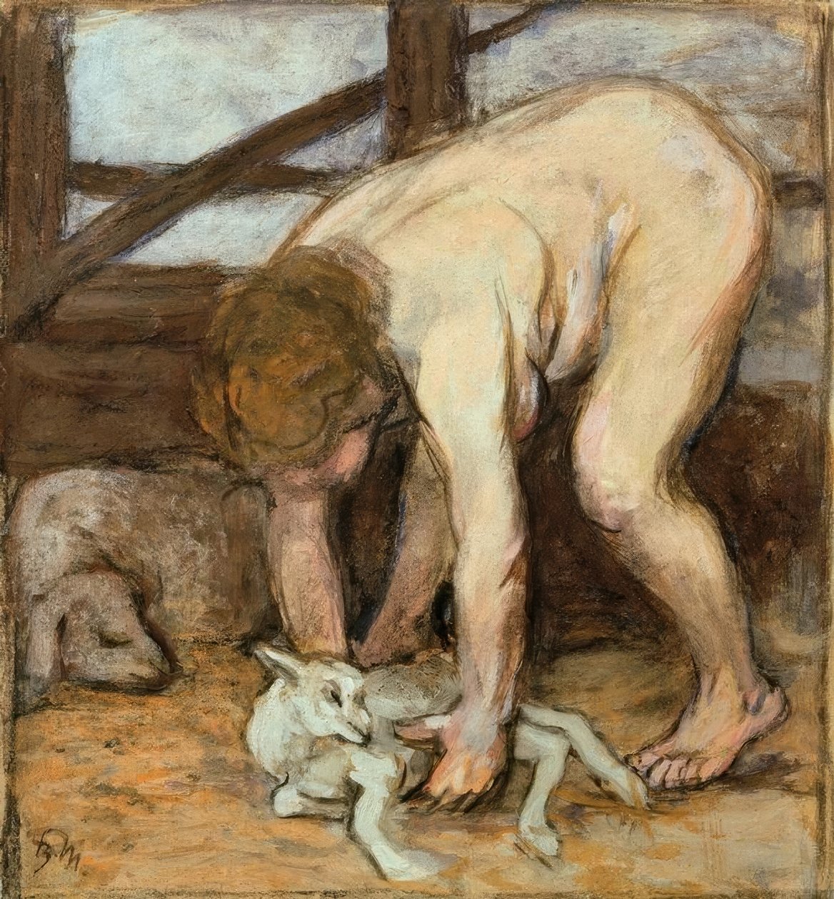 Nu com crianças de Franz Marc
