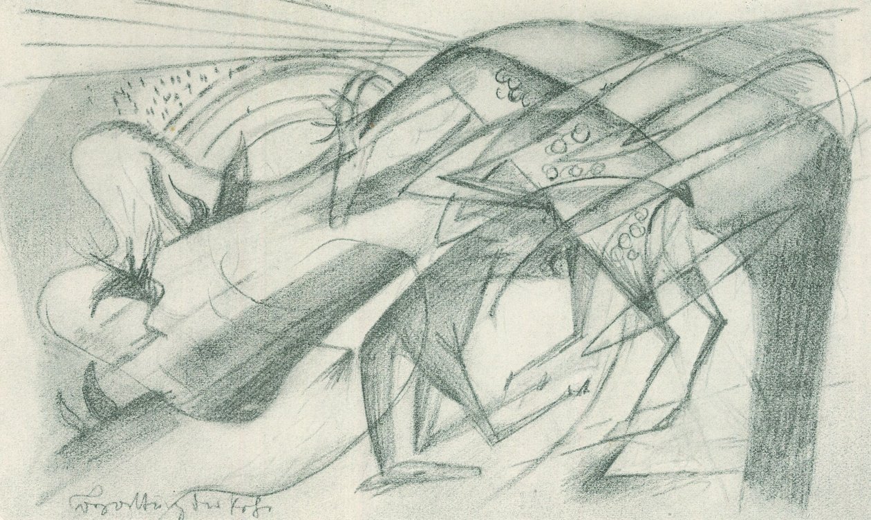 Acasalamento dos corços de Franz Marc