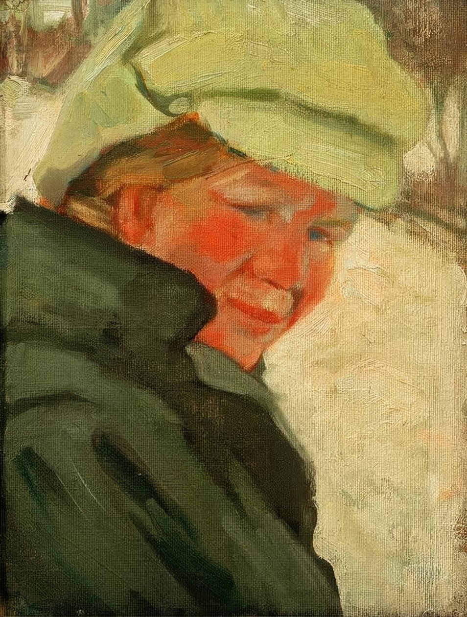 Retrato Maria Franck com tampa branca de Franz Marc