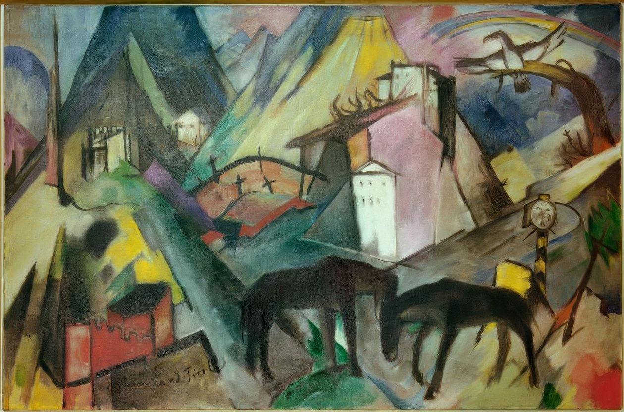O pobre país Tirol de Franz Marc