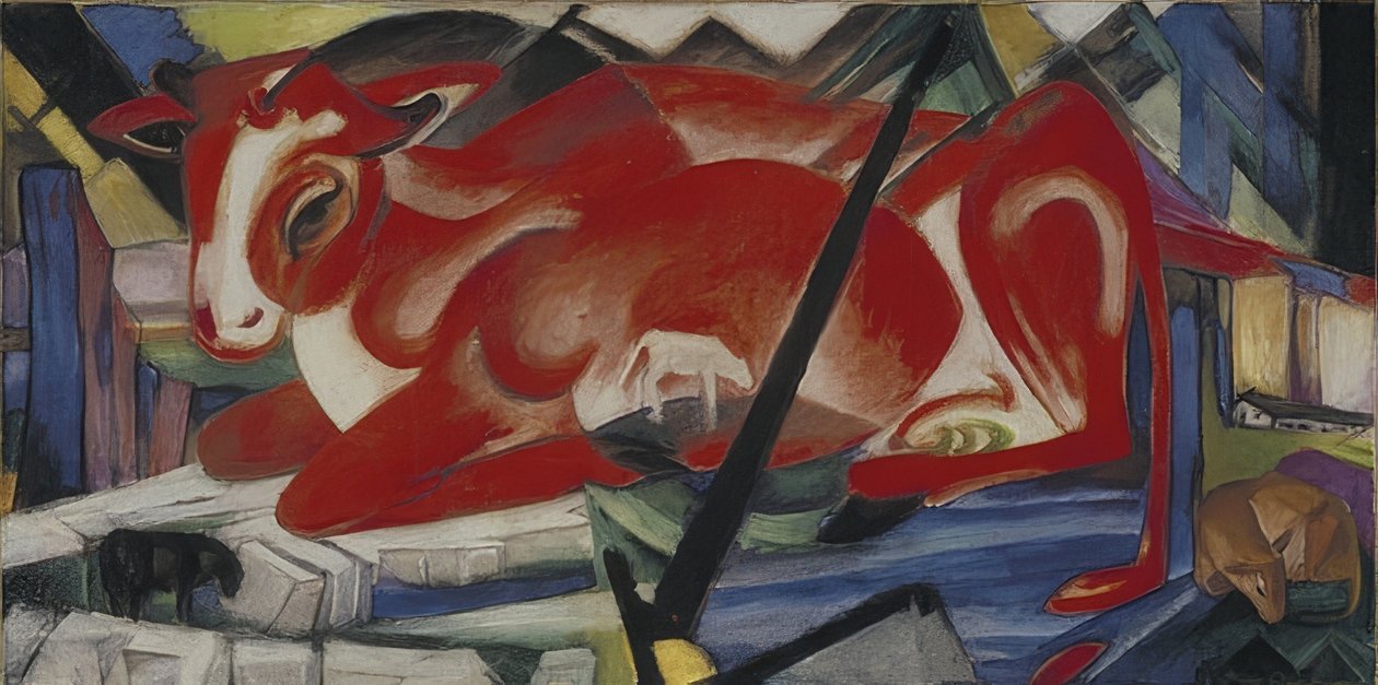 A vaca do mundo. 1913 de Franz Marc