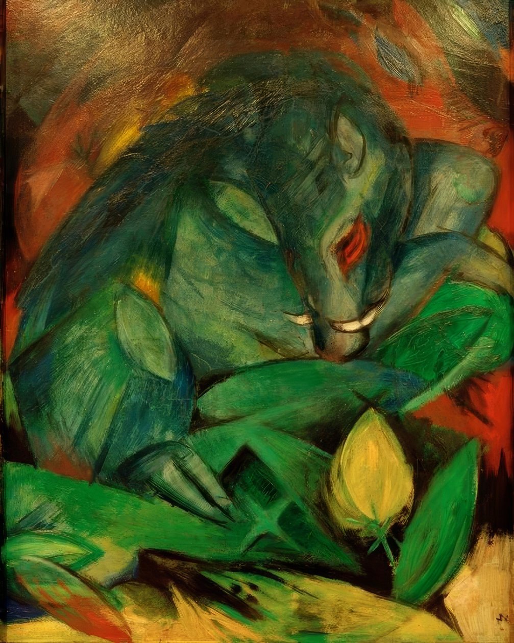 Javali e porca (javalis) de Franz Marc