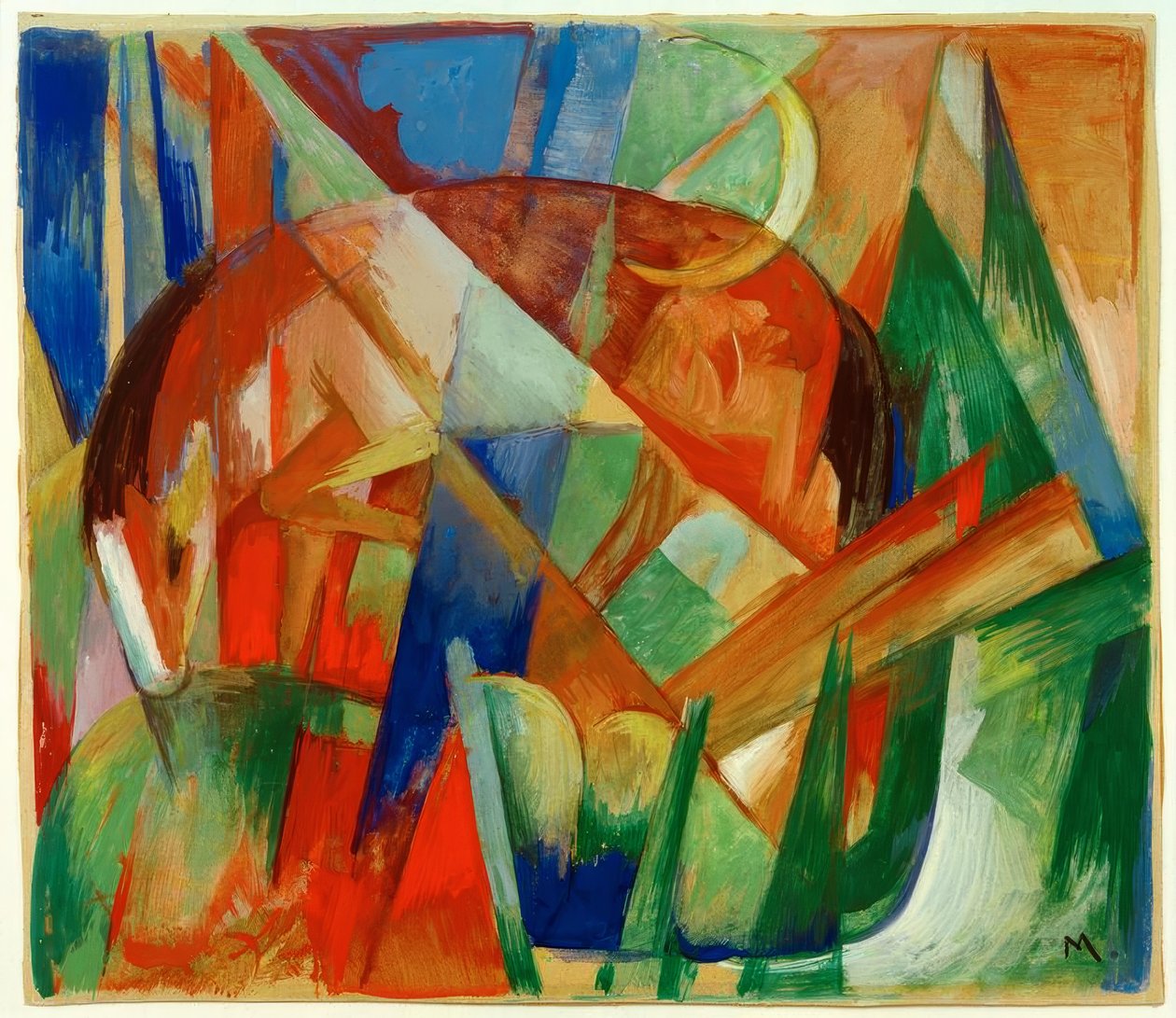 Animal mítico II (cavalo) de Franz Marc