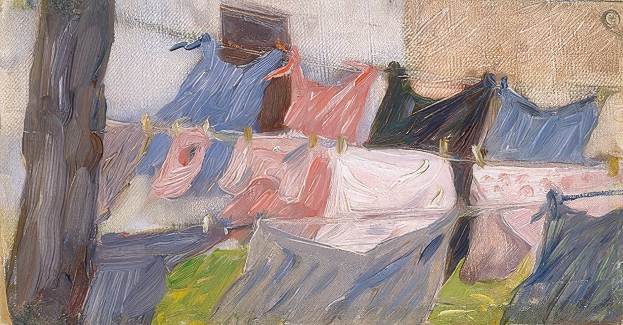 Roupa tremulando ao vento de Franz Marc