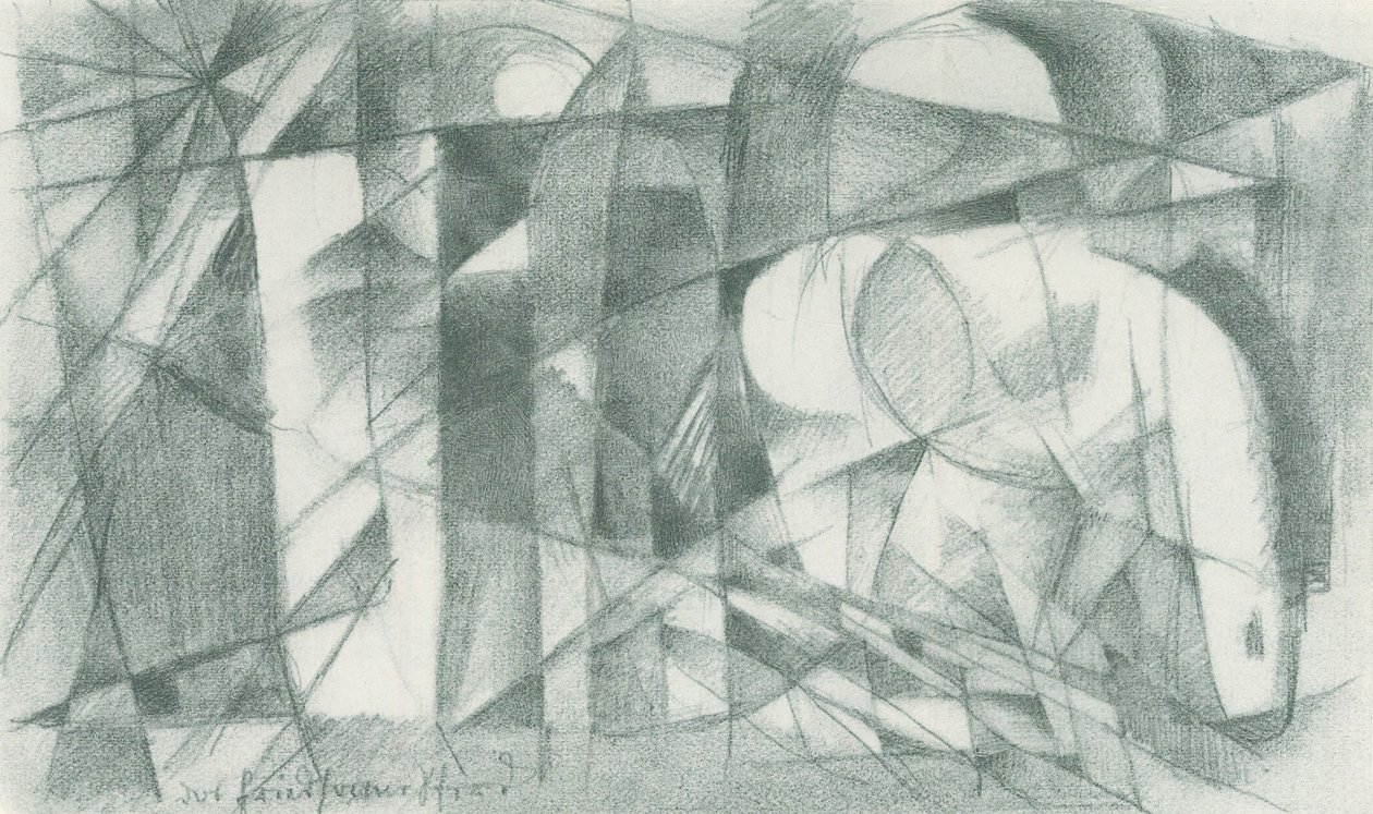 Franz Marc - Caderno de esboços do campo - Folha 14 de Franz Marc