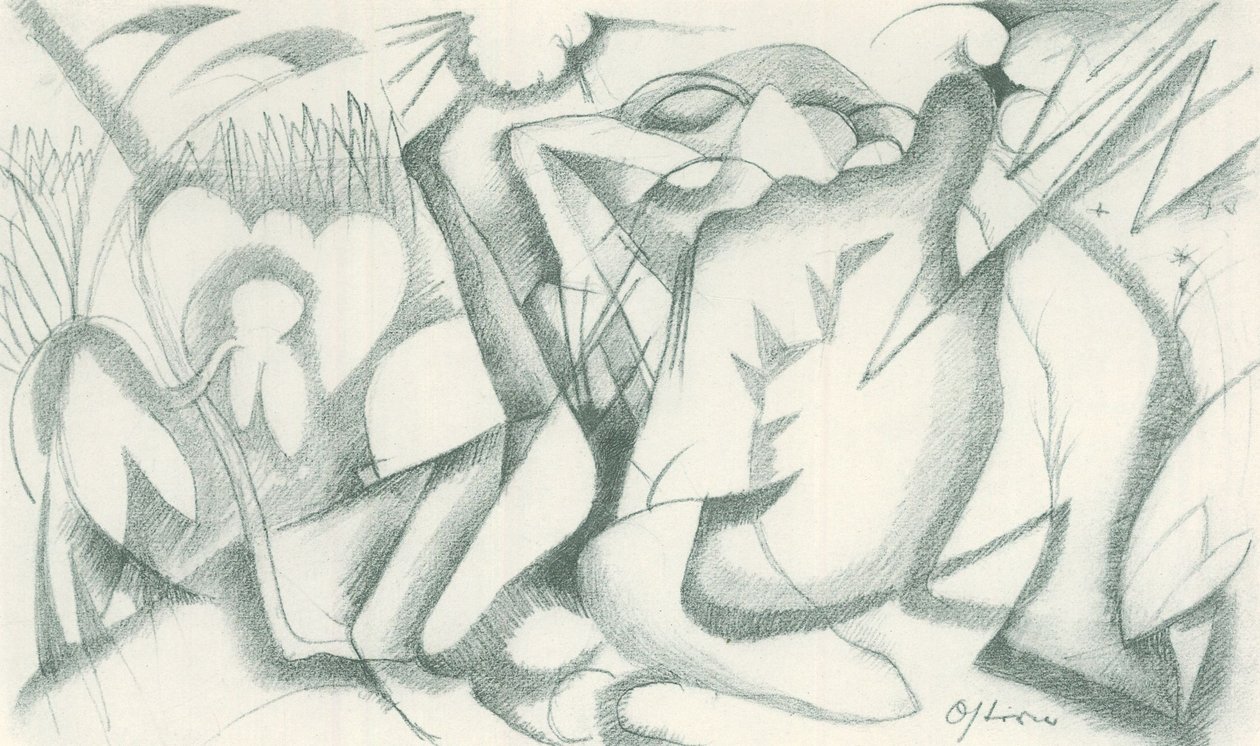 Franz Marc - Caderno de esboços do campo - Folha 19 de Franz Marc