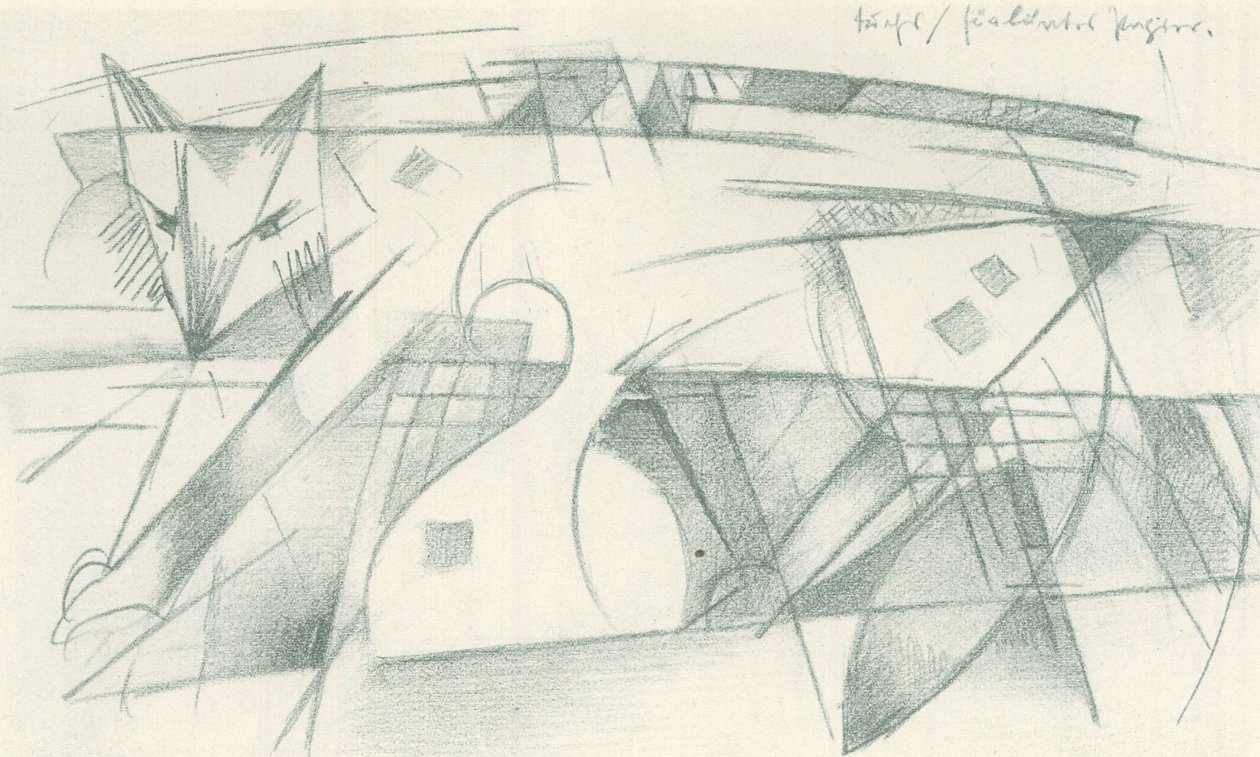 Raposa / para papel colorido de Franz Marc