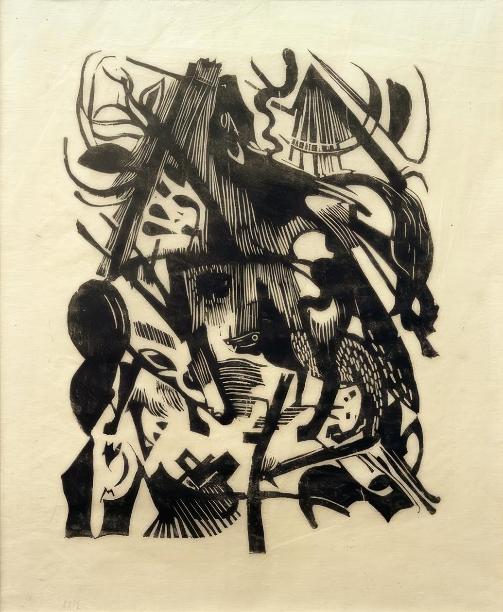 Nascimento dos lobos de Franz Marc