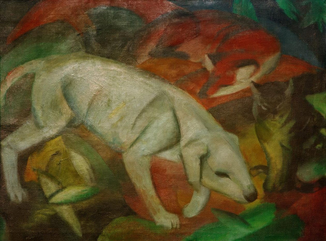 Cachorro, gato, raposa de Franz Marc