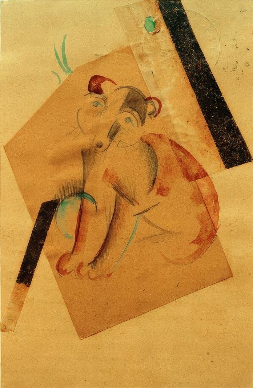 Cão em antecipação de Franz Marc